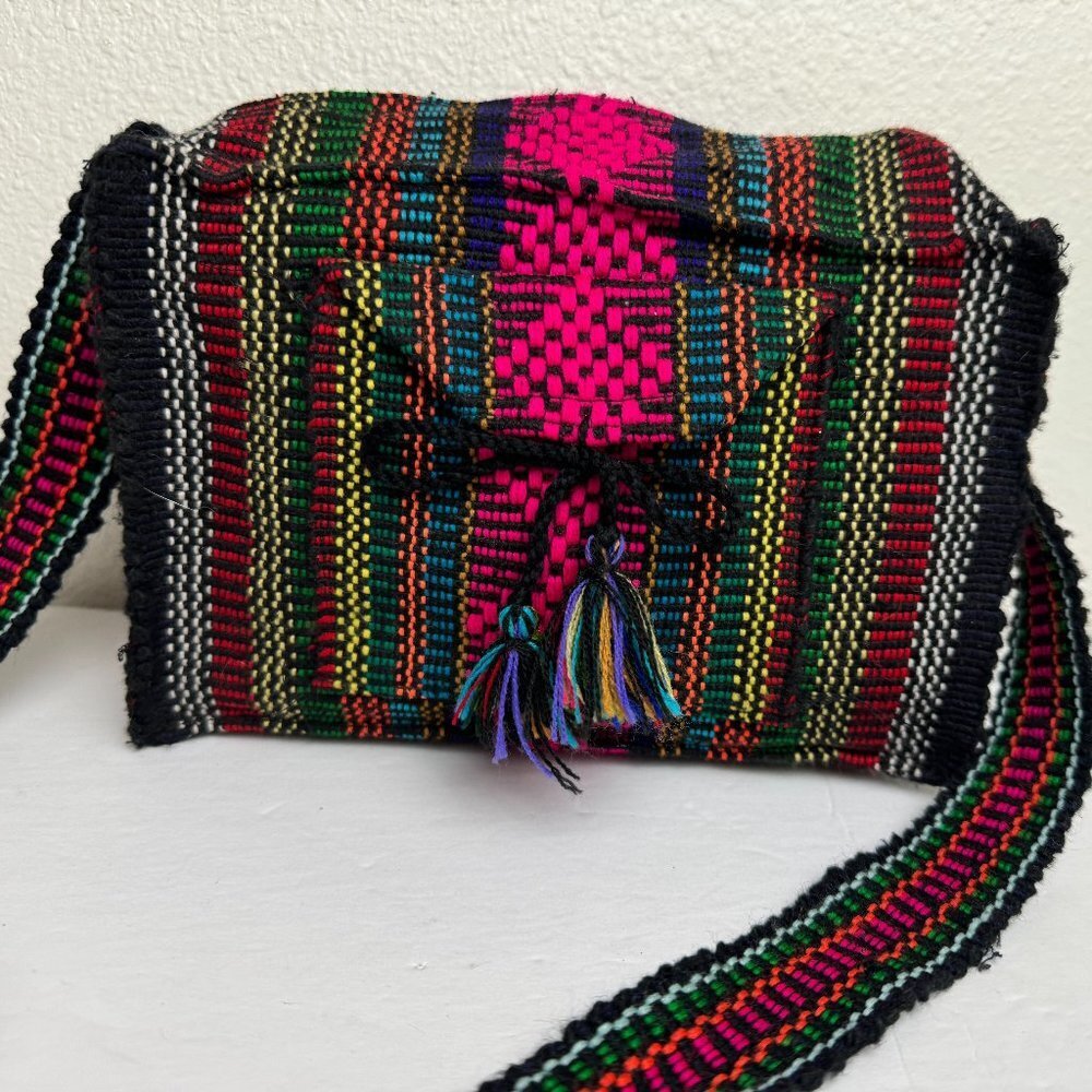 NEW Artesanias Textile Woven Bag  Boho Hippie